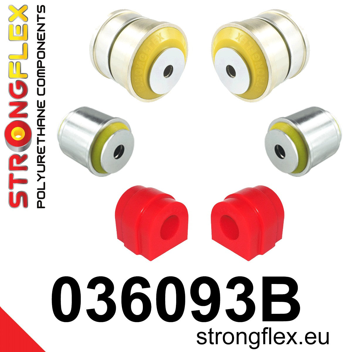 036093B Front suspension bush kit Standard (Red) BMW Seria 5 V (03-10) E60 / E61