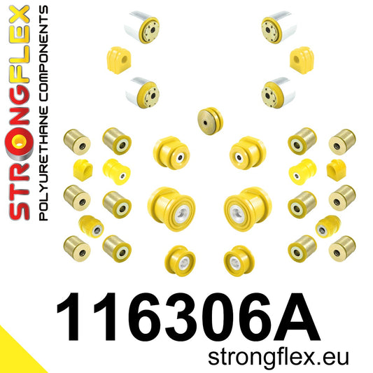 116306A Full suspension polyurethane bush kit SPORT Sport (Yellow) Mercedes SLK R171 (04-11)