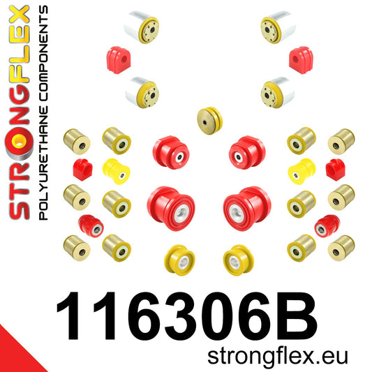 116306B Full suspension polyurethane bush kit Standard (Red) Mercedes SLK R171 (04-11)