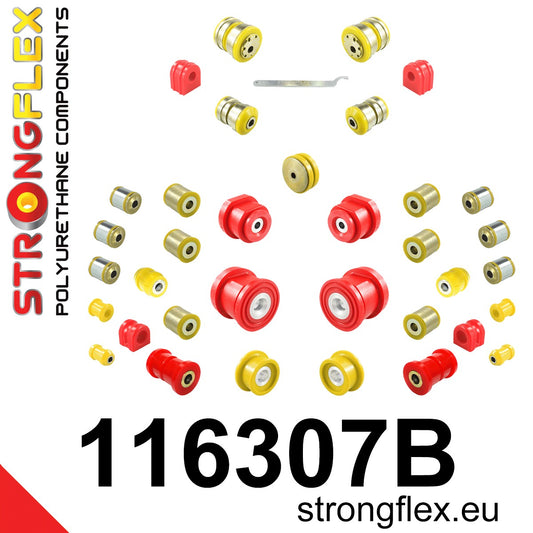 116307B Full suspension polyurethane bush kit Standard (Red) Mercedes SLK R172 (11-19)
