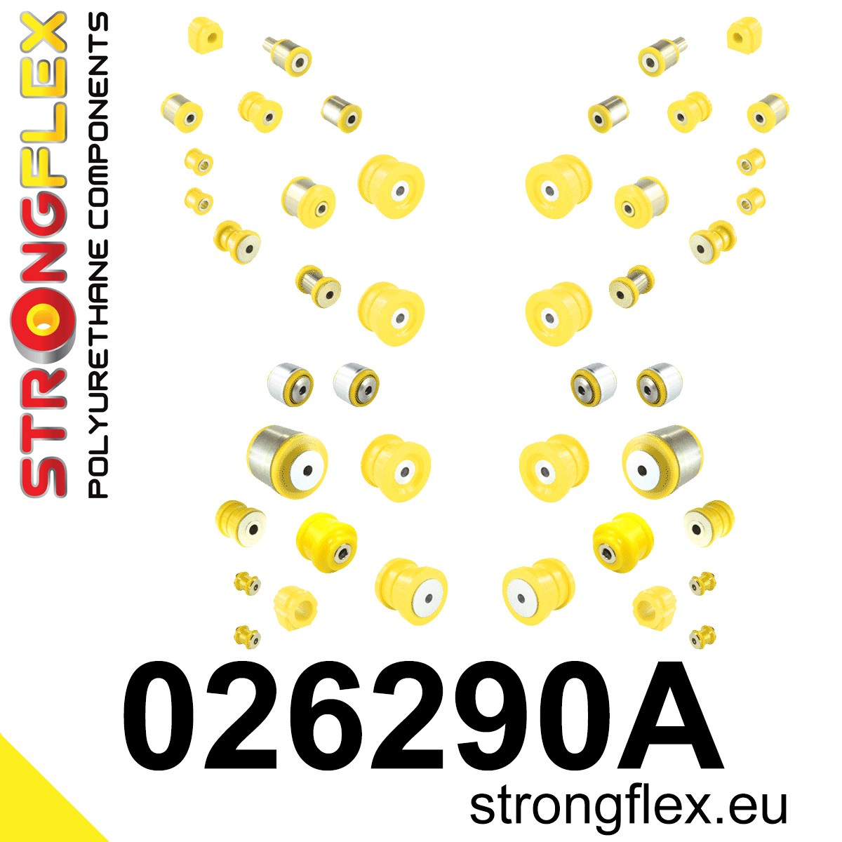 026290A Full suspension polyurethane bush kit SPORT Sport (Yellow) Audi A8 / S8 D3 (02-09)