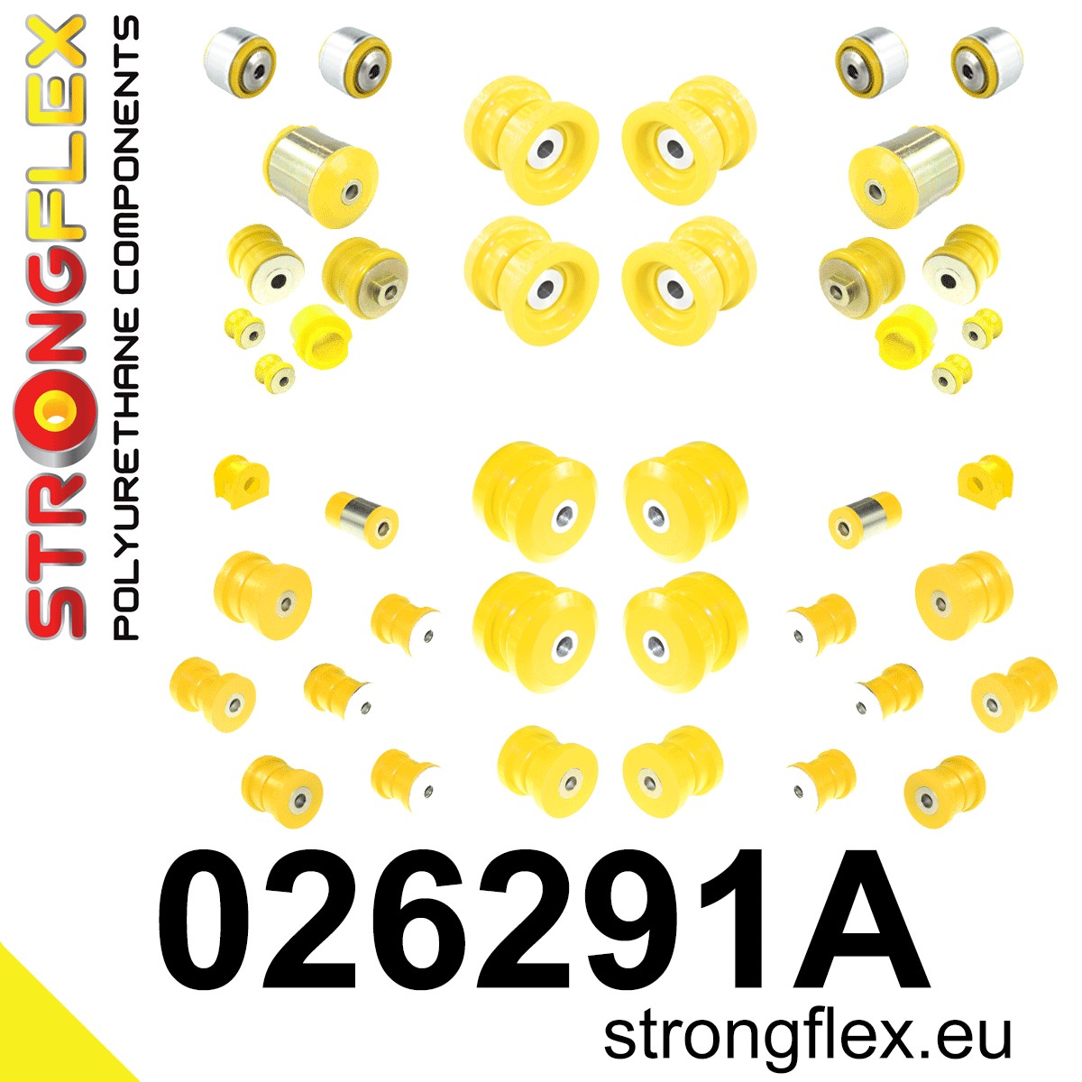026291A Full suspension polyurethane bush kit SPORT Sport (Yellow) Audi A4 / S4 / RS4 I (95-01) B5