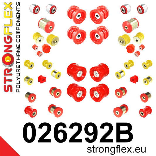 026292B Full suspension polyurethane bush kit Standard (Red) Audi A4 / S4 / RS4 II (01-05) B6