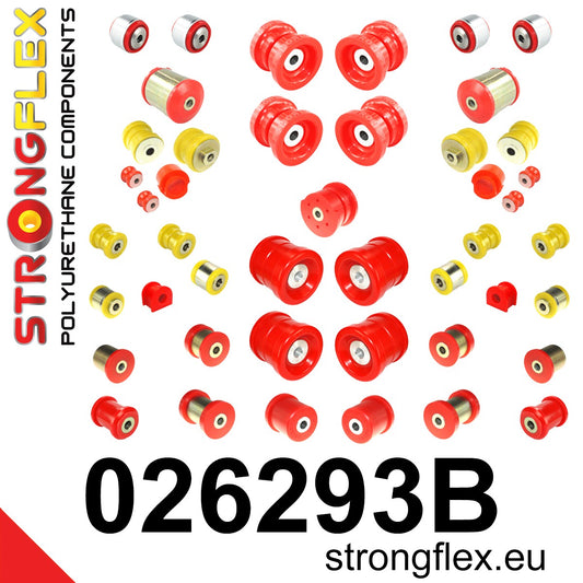 026293B Full suspension polyurethane bush kit Standard (Red) Audi A4 / S4 / RS4 II (01-05) B6