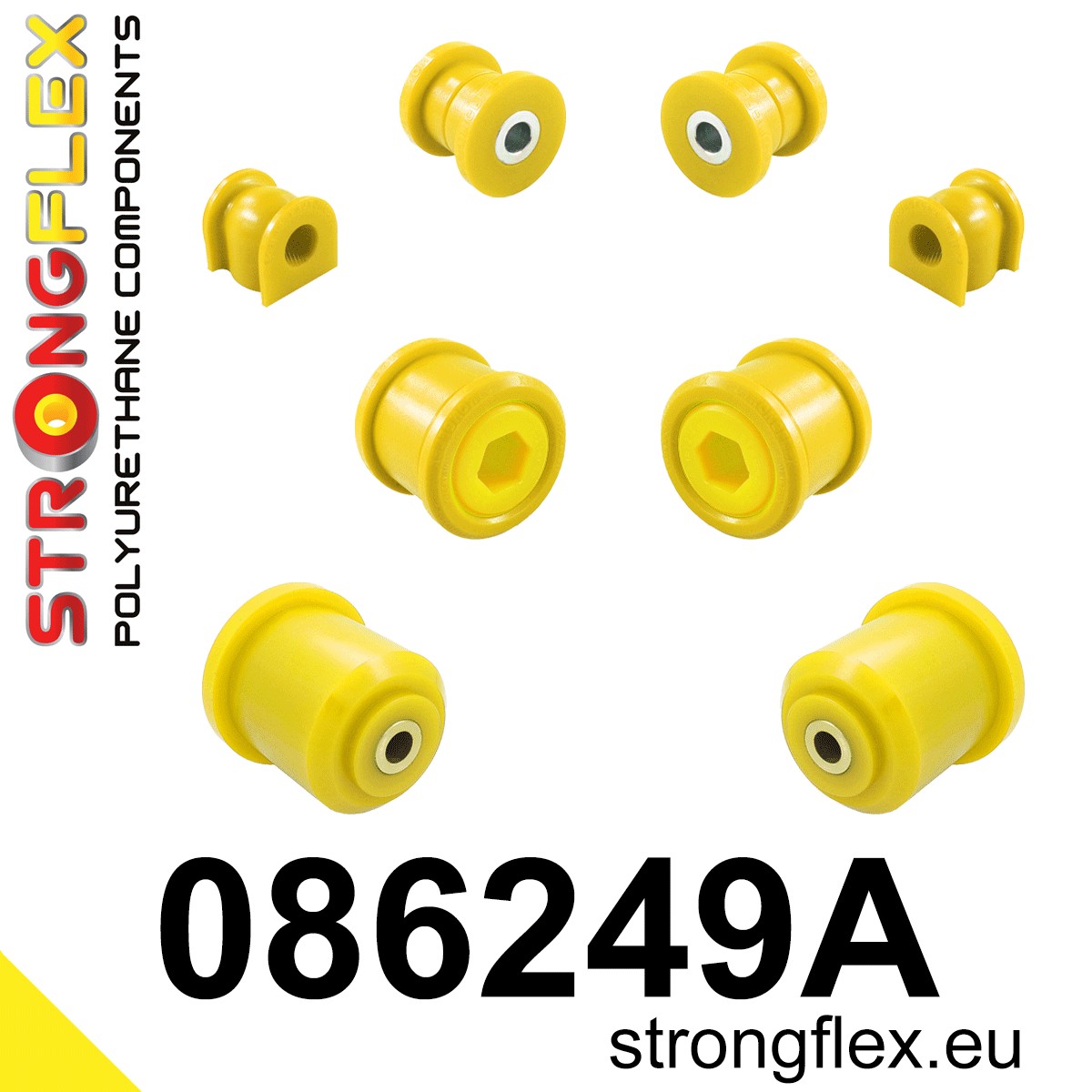 086249A Front suspension and ream beam bush kit SPORT Sport (Yellow) Honda CR-Z (10-16)