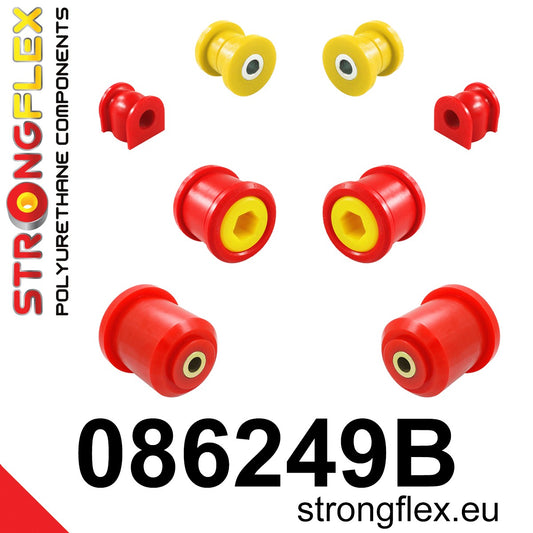 086249B Front suspension and ream beam bush kit Standard (Red) Honda CR-Z (10-16)