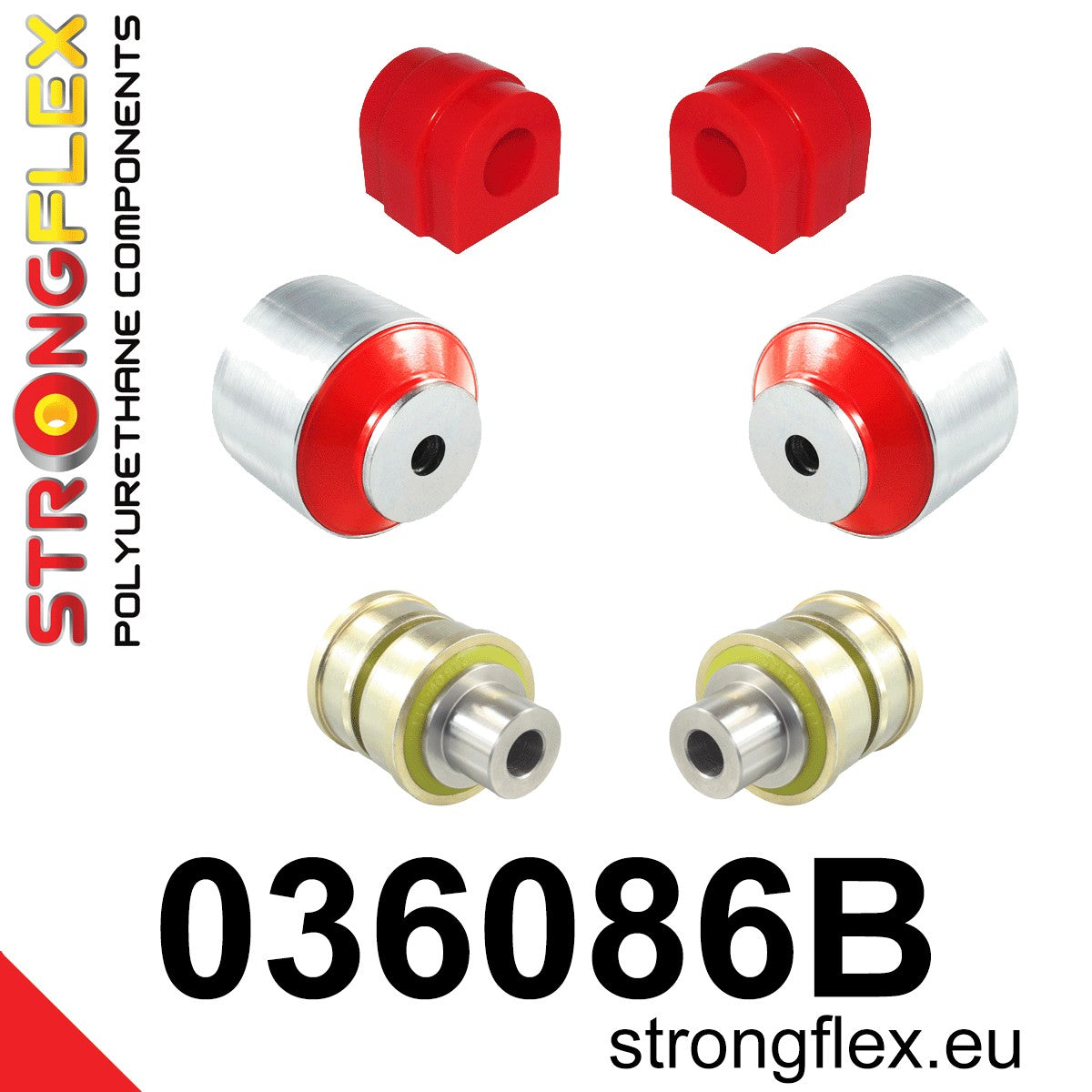 036086B Front suspension bush kit Standard (Red) BMW Seria 1 I (04-13) E81 / E82 / E87 / E88