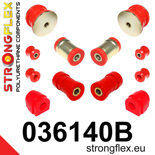 036140B Rear suspension bush kit Standard (Red) BMW Seria 3 IV (98-07) E46