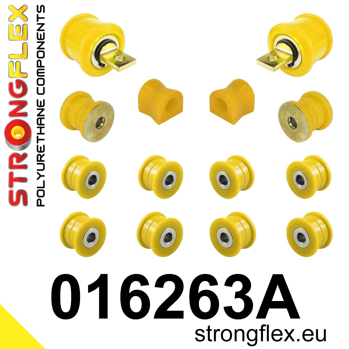 016263A Rear suspension bush kit SPORT Sport (Yellow) Alfa Romeo 156 (97-07) type 932 Q4 Crosswagon