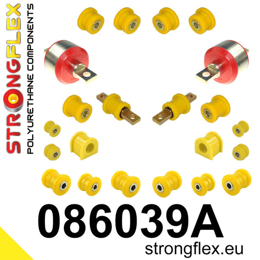 086039A Rear suspension bush kit SPORT Sport (Yellow) Honda Civic VI (95-00)