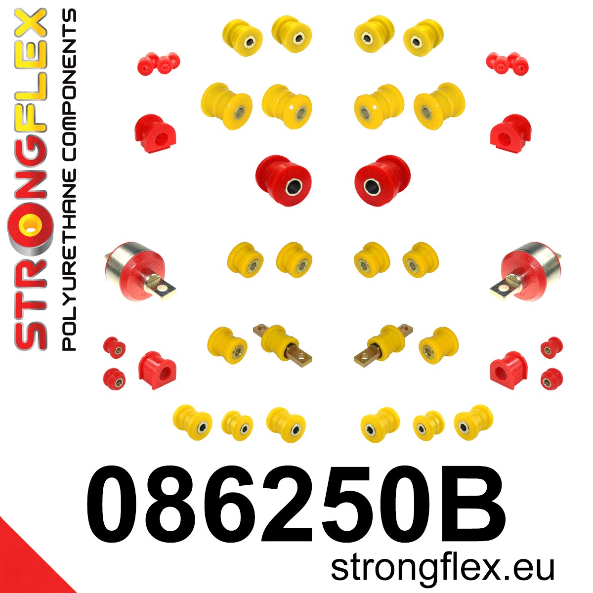 086250B Full suspension bush kit Standard (Red) Honda Civic VI (95-00)