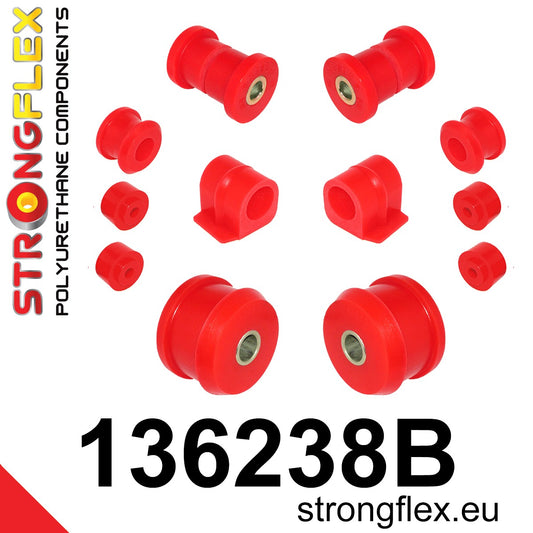 136238B Front suspension bush kit Standard (Red) Opel / Vauxhall Astra F (91-98)
