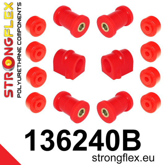 136240B Front suspension bush kit Standard (Red) Opel / Vauxhall Ascona C (81-88)