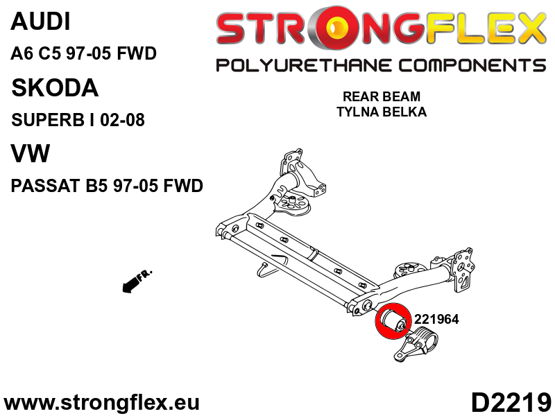 026280B Full suspension bush kit Standard (Red) Audi A6 / S6 / RS6 C5 (97-04)