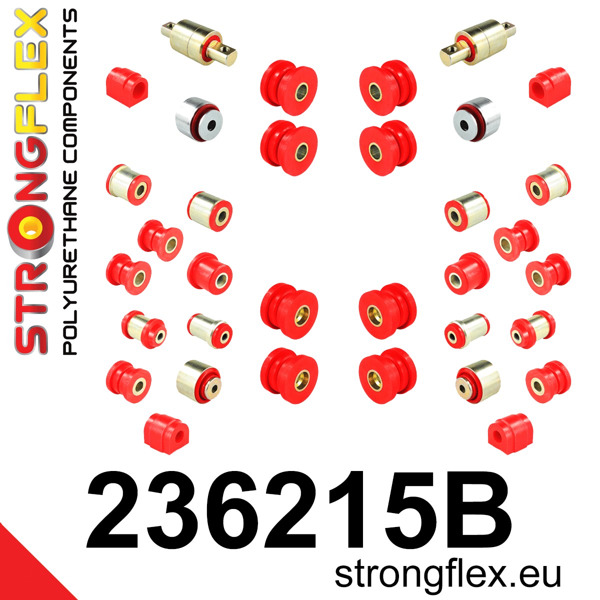 236215B Full suspension bush kit Standard (Red) Volvo S80 S80 I (98-06)