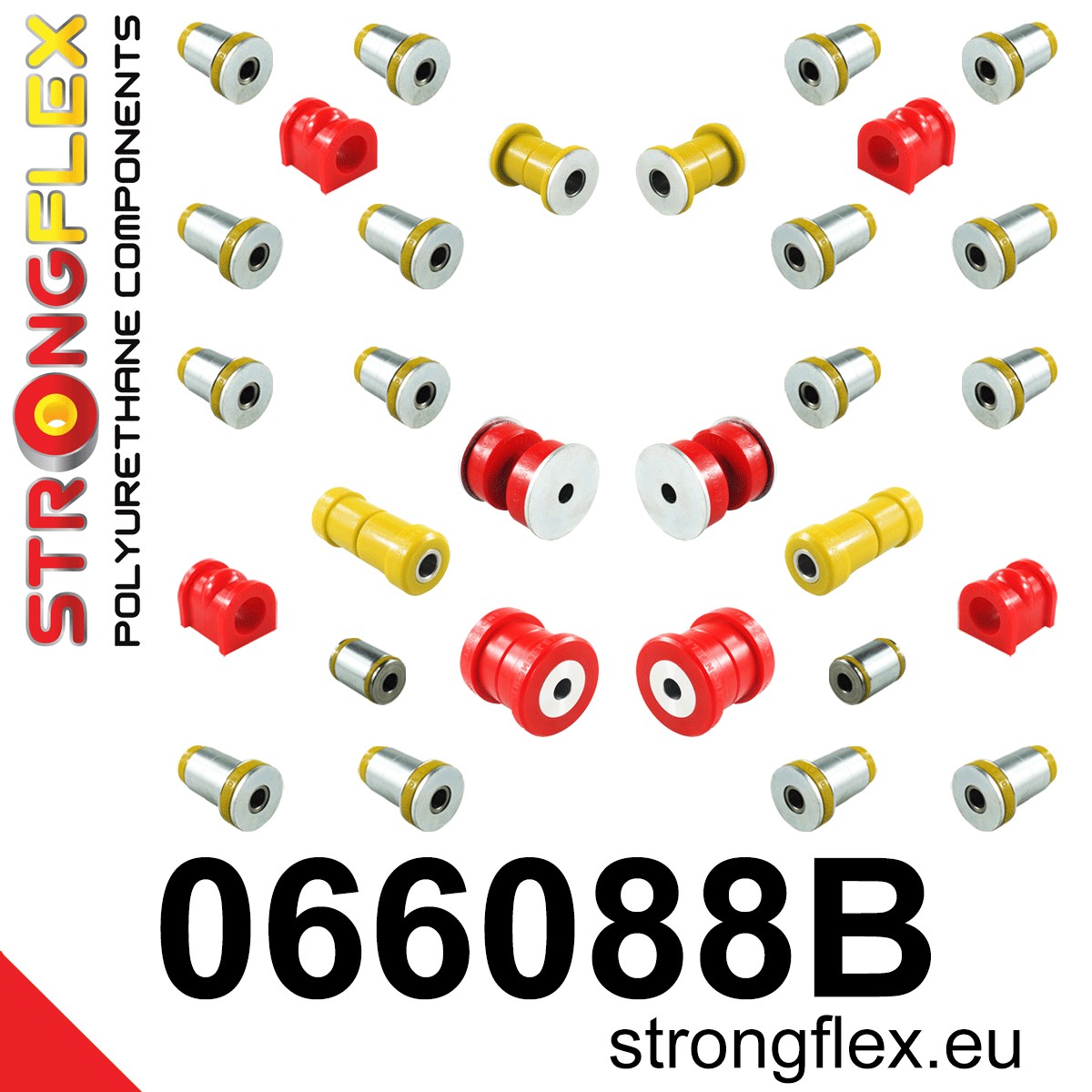 066088B Full suspension bush kit Standard (Red) Dodge Viper II (02-10)