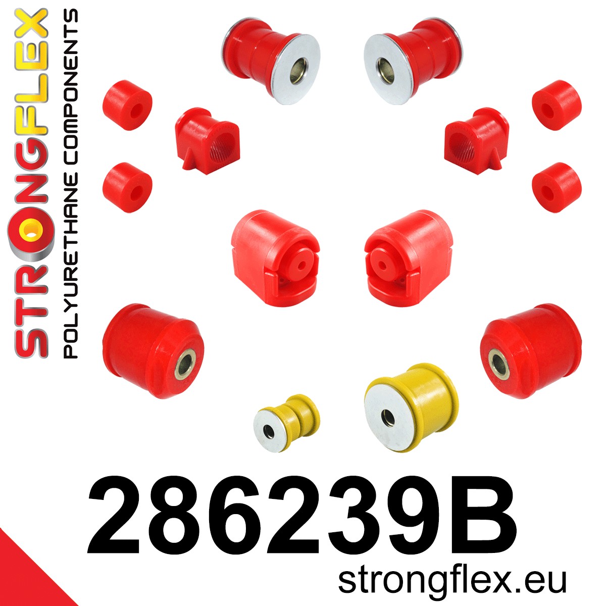 286239B Front suspension and ream beam bush kit Standard (Red) Nissan Maxima IV (95-99) A32