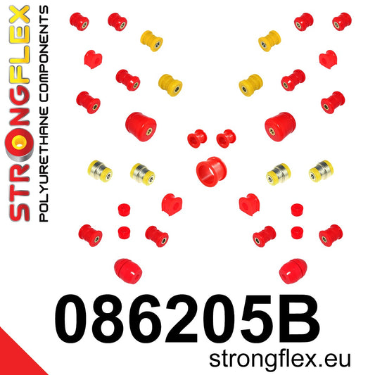 086205B Full suspension bush kit Standard (Red) Honda Prelude V (96-01) BB