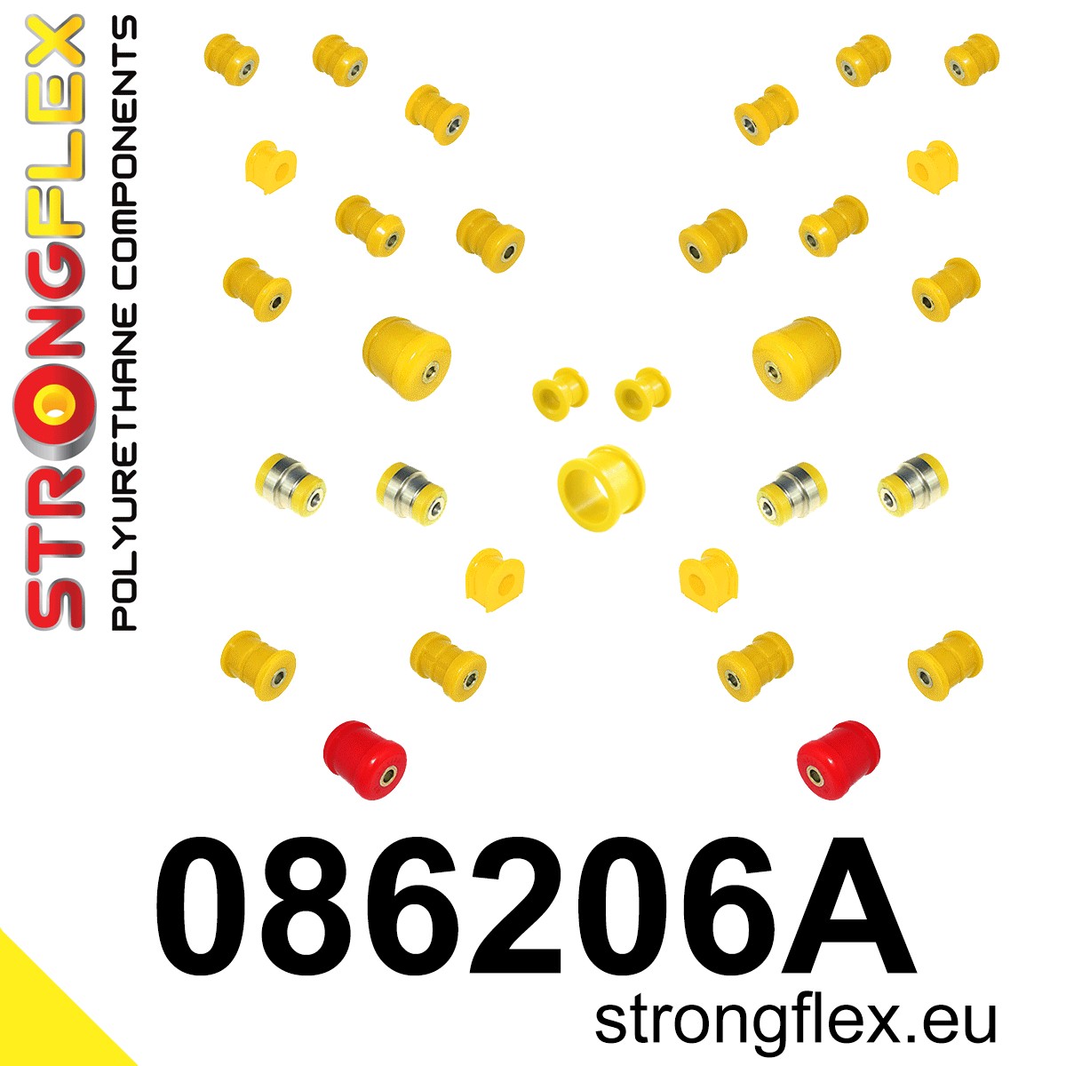 086206A Full suspension bush kit SPORT Sport (Yellow) Honda Prelude V (96-01) BB