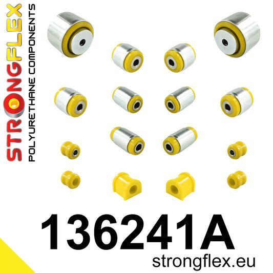 136241A Rear suspension bush kit SPORT Sport (Yellow) Saab 9-3 II (02-14) YS3F