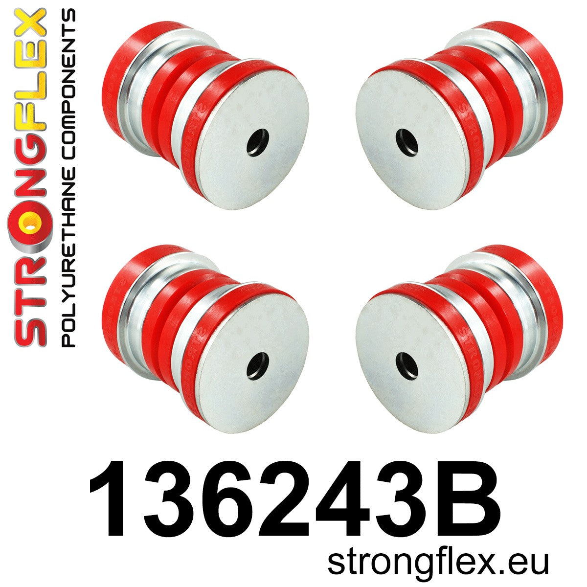 136243B Rear subframe bush kit Standard (Red) Fiat Croma II (05-10)