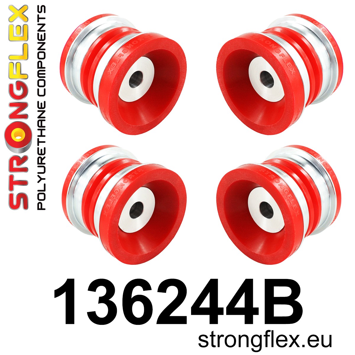 136244B Front subframe bush kit Standard (Red) Fiat Croma II (05-10)