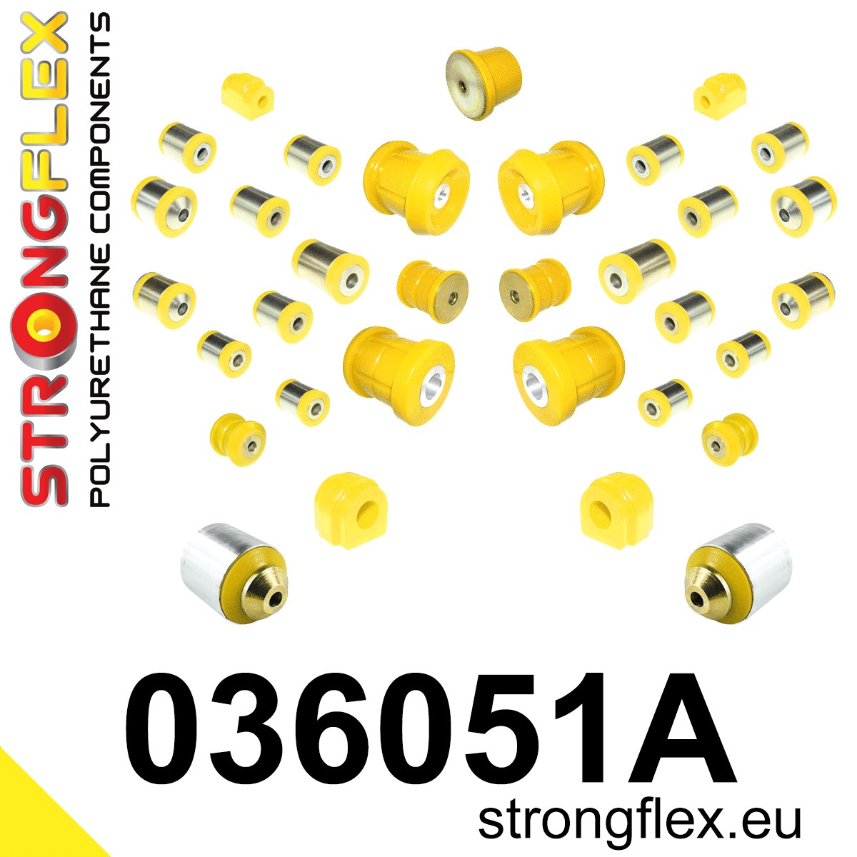 036051A Full suspension bush kit SPORT Sport (Yellow) BMW Seria 1 II (11-19) F20 / F21