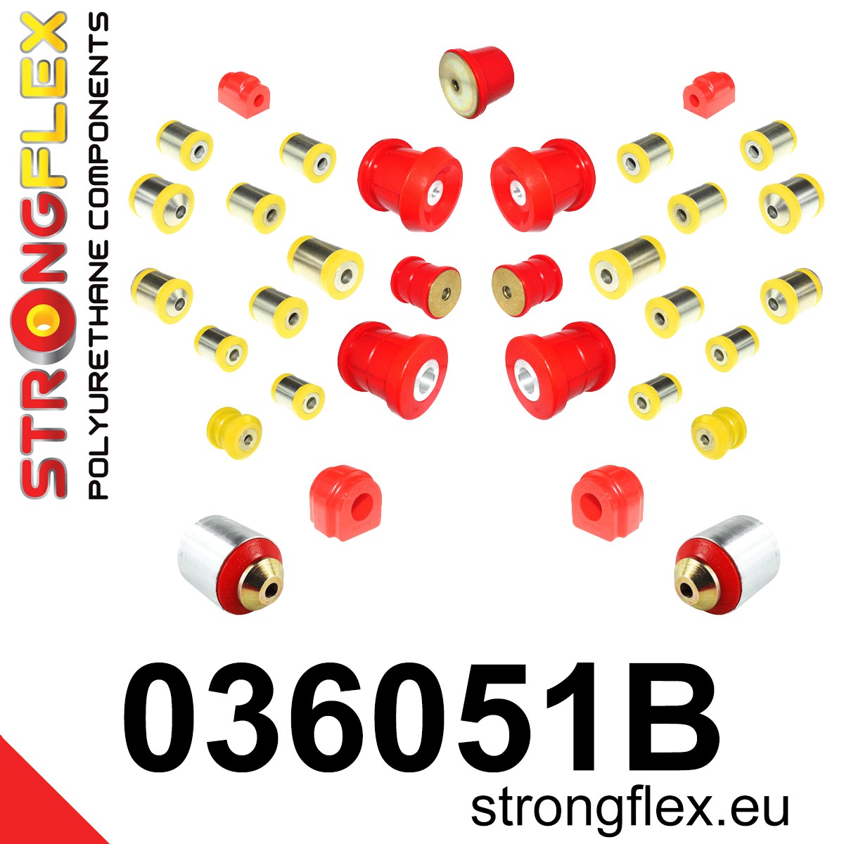036051B Full suspension bush kit Standard (Red) BMW Seria 1 II (11-19) F20 / F21