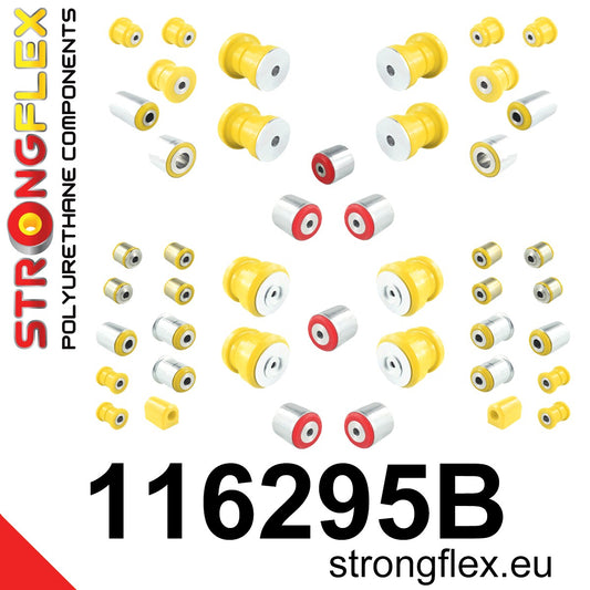 116295B Full suspension polyurethane bush kit Standard (Red) Mercedes GL X164 (06-12)