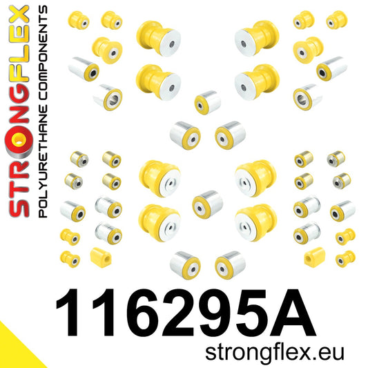 116295A Full suspension polyurethane bush kit SPORT Sport (Yellow) Mercedes GL X164 (06-12)