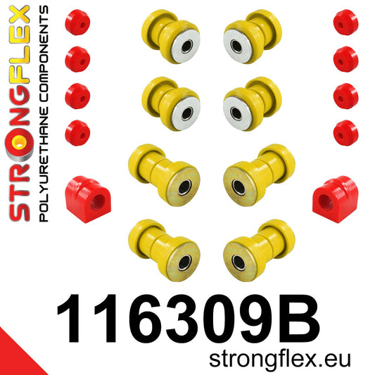 116309B Front suspension bush kit Standard (Red) Mercedes SL R107 (71-89)