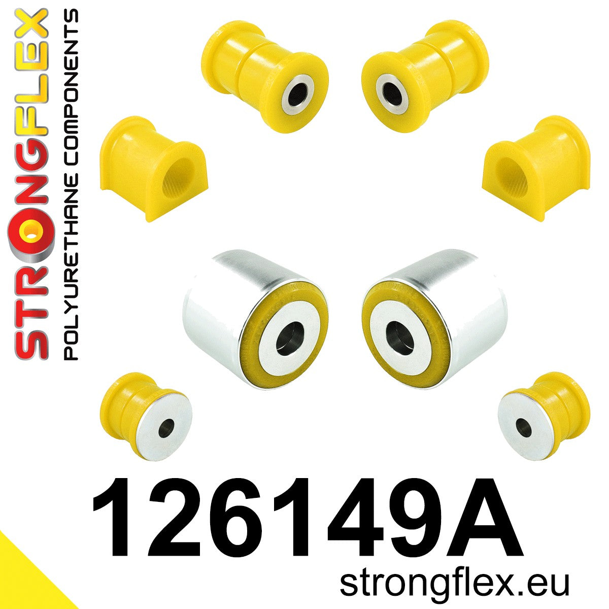 126149A Front suspension bush kit SPORT Sport (Yellow) Dodge Stealth (90-01) FWD