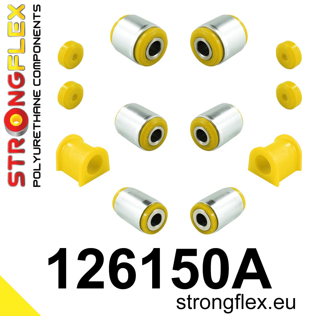 126150A Rear suspension bush kit SPORT Sport (Yellow) Dodge Stealth (90-01) AWD