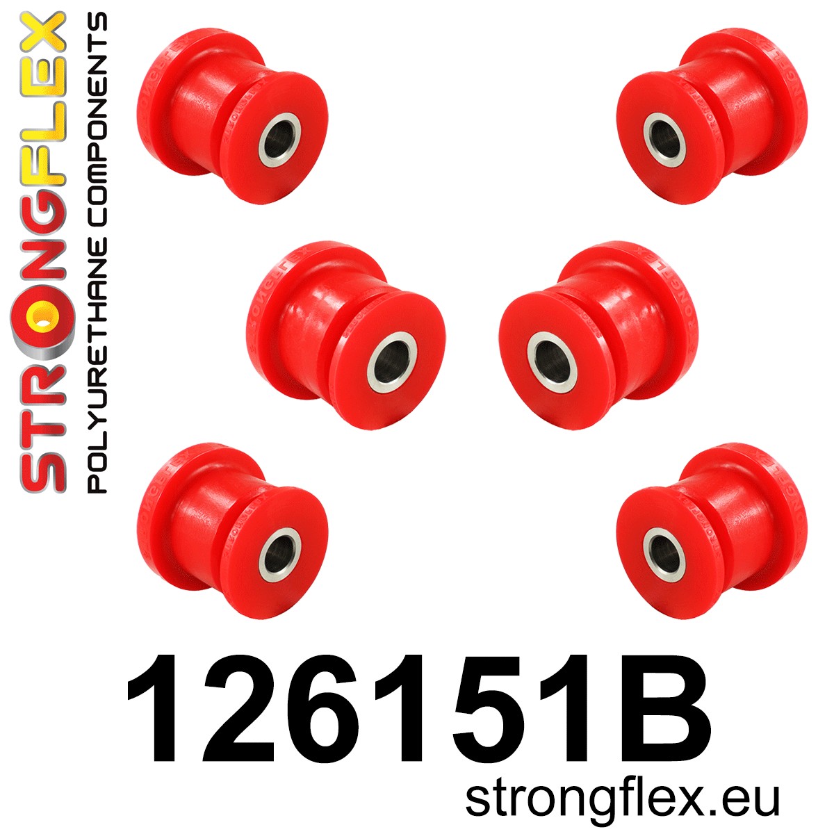 126151B Front subframe bush kit Standard (Red) Dodge Stealth (90-01) FWD
