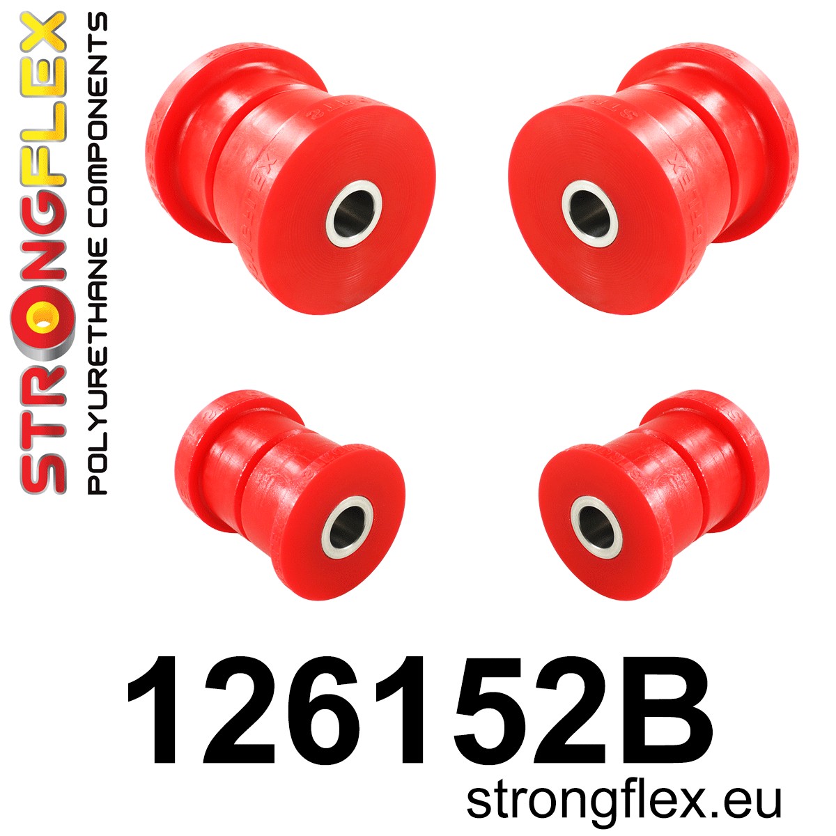 126152B Rear subframe bush kit Standard (Red) Dodge Stealth (90-01) AWD