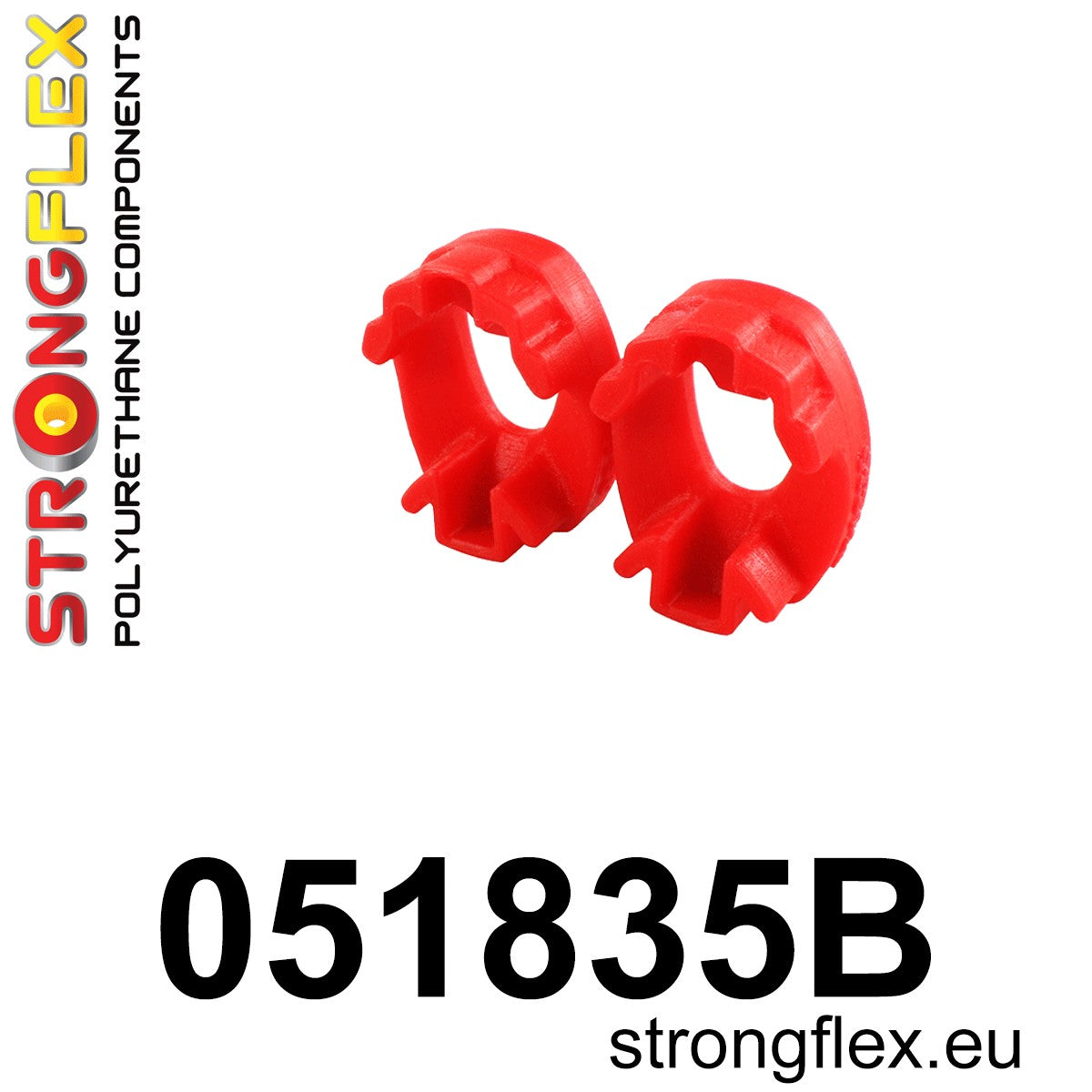 051835B Rear lower engine mount insert Standard (Red) Citroën C3 II (09-16) SC