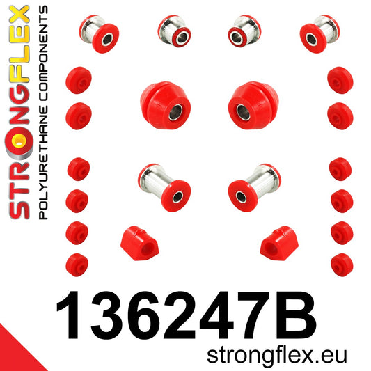 136247B Front suspension bush kit Standard (Red) Opel / Vauxhall Commodore A (67-71)