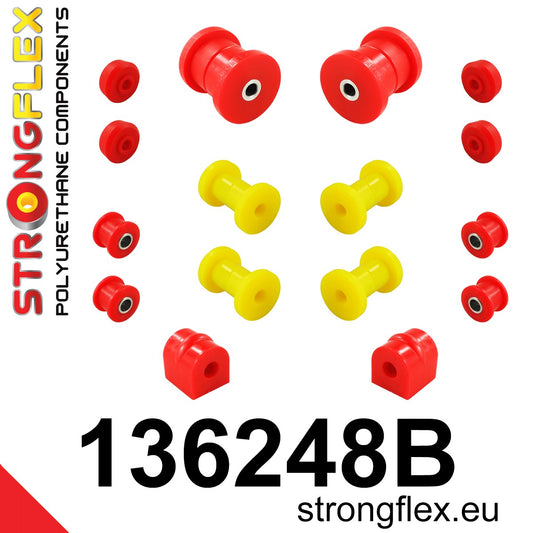 136248B Rear suspension bush kit Standard (Red) Opel / Vauxhall Rekord A (63-65)
