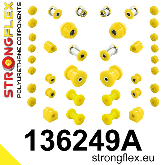136249A Full suspension polyurethane bush kit SPORT Sport (Yellow) Opel / Vauxhall Rekord A (63-65)
