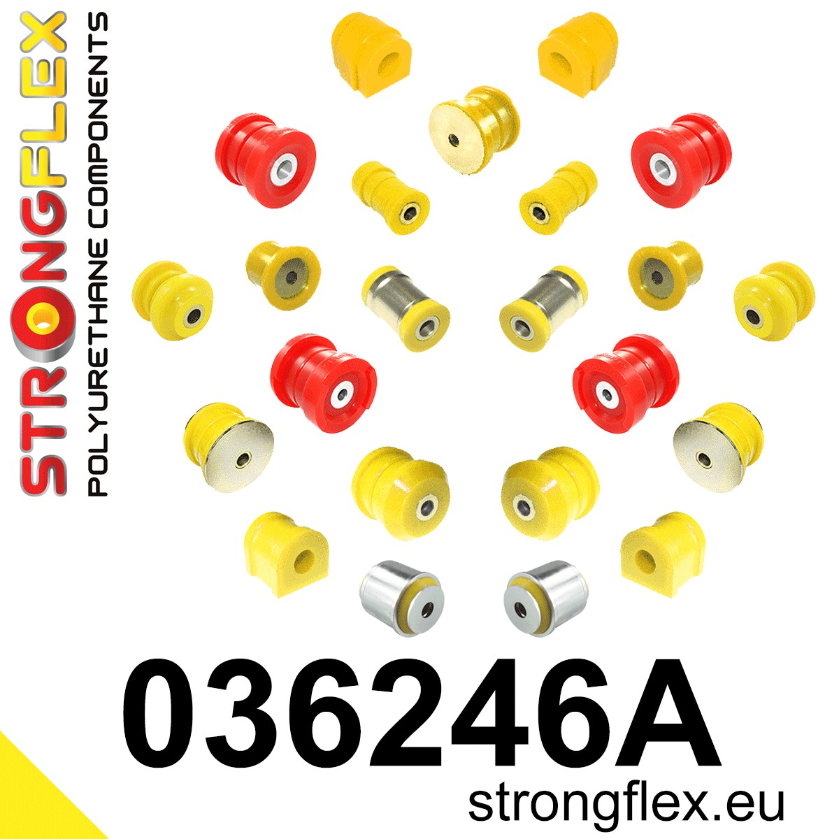 036246A Full suspension polyurethane bush kit SPORT Sport (Yellow) BMW X3 I (03-10) E83