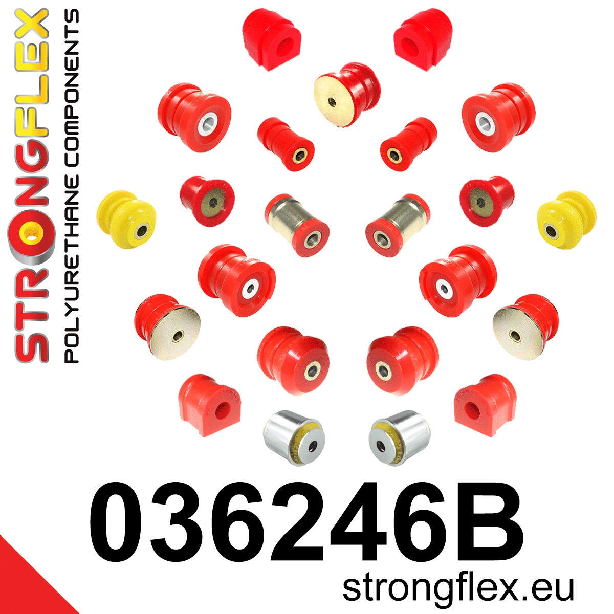 036246B Full suspension polyurethane bush kit Standard (Red) BMW X3 I (03-10) E83