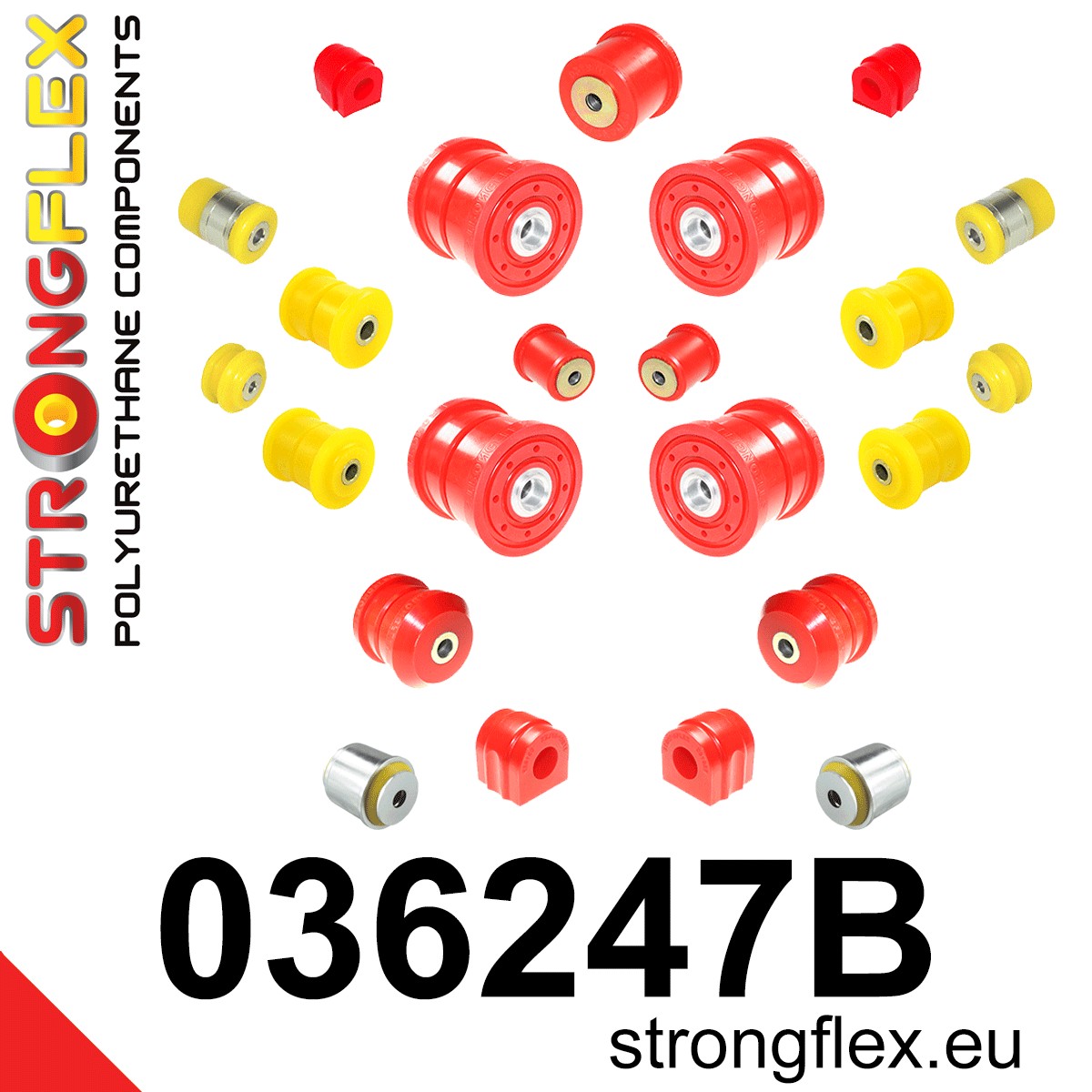 036247B Full suspension polyurethane bush kit Standard (Red) BMW X5 I (99-06) E53