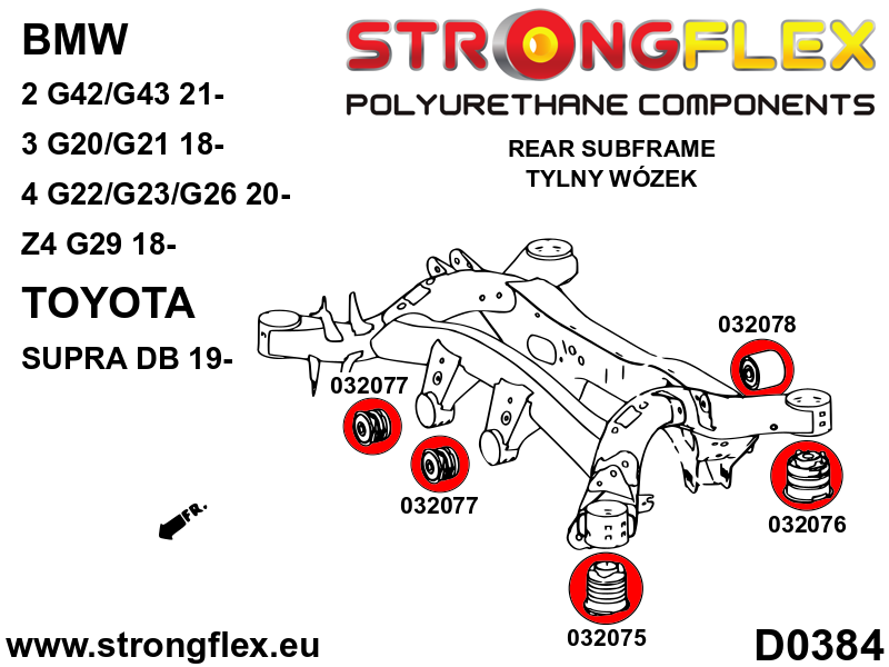 032078A Rear diff mount - rear bush SPORT Sport (Yellow) Toyota Supra V (19-) DB