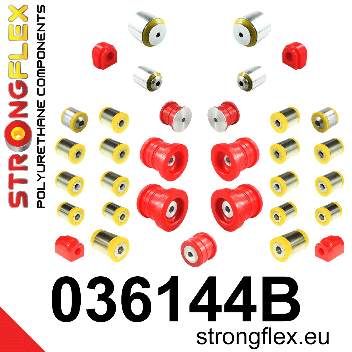 036144B Full suspension polyurethane bush kit Standard (Red) BMW Seria 3 VII (18-) G20 / G21 / G80