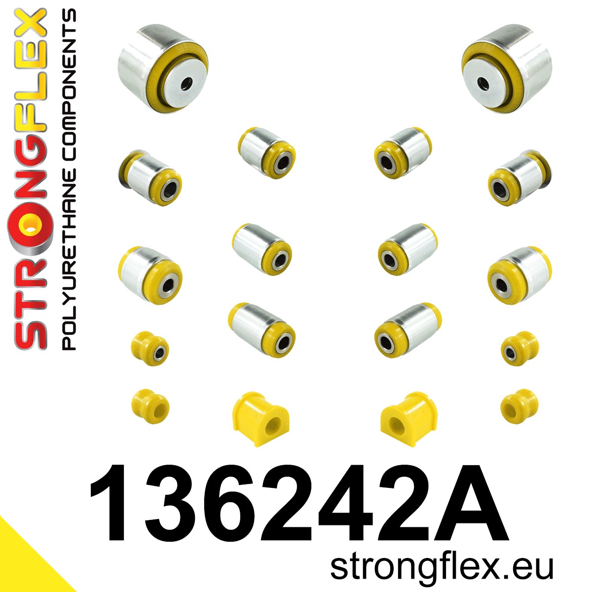 136242A Rear suspension bush kit SPORT Sport (Yellow) Fiat Croma II (05-10)