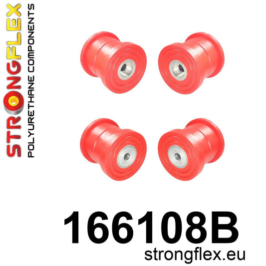 166108B Rear beam mounting bush kit Standard (Red) Maserati Ghibli III (13-24)