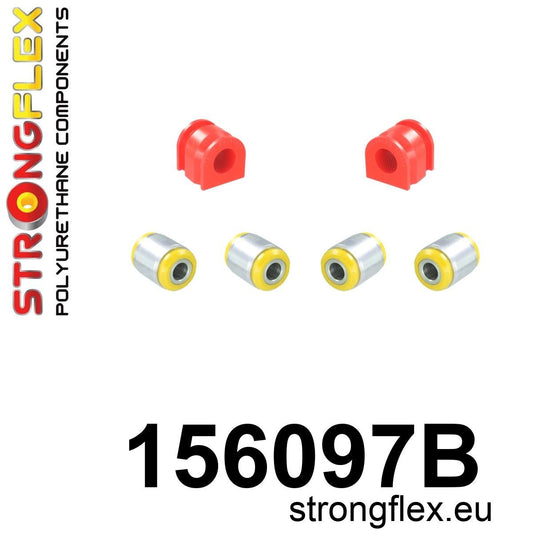156097B Front suspension bush kit Standard (Red) Dacia Duster I (10-17)