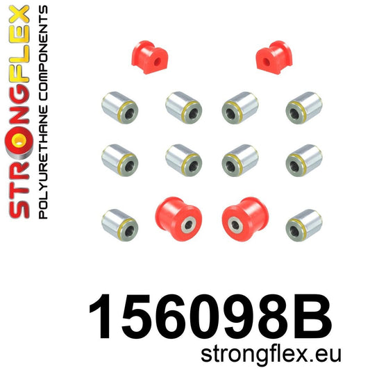 156098B Rear suspension bush kit AWD Standard (Red) Dacia Duster I (10-17)