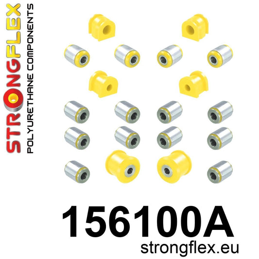 156100A Full suspension polyurethane bush kit AWD SPORT Sport (Yellow) Dacia Duster I (10-17)