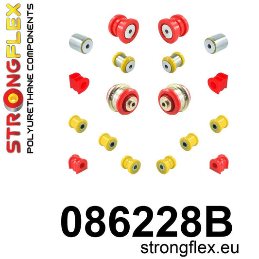 086228B Full suspension bush kit Standard (Red) Honda Legend III (95-04)